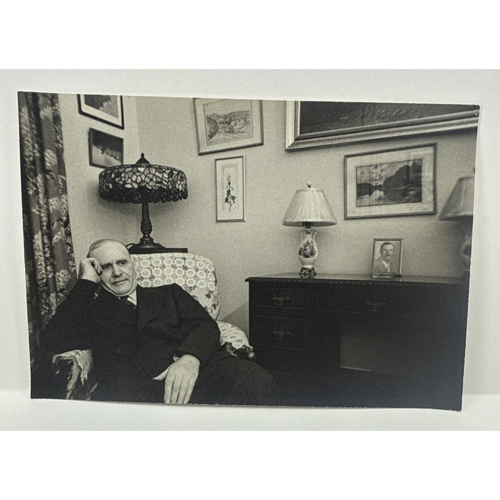 1943 Vintage B&W Photo Man in Parlor marked "Georg Germüller" Original Print
